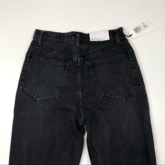 We Wore What Danielle high rise button fly jeans black - 24 - Picture 7 of 11